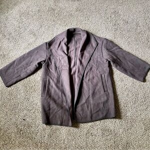 Elegant Women's Charcoal Pea Coat